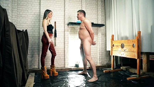 Ball Busting With Boots Angle 1