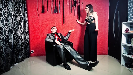 From Boss To Slave Blackmail & Feet Worship, Angle 2