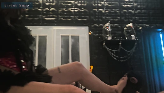 Lady Zara Feet Licking BareFoot Stimulation Jerkoff Contest Cum Eating Humiliation in Chastity Cage Full Version