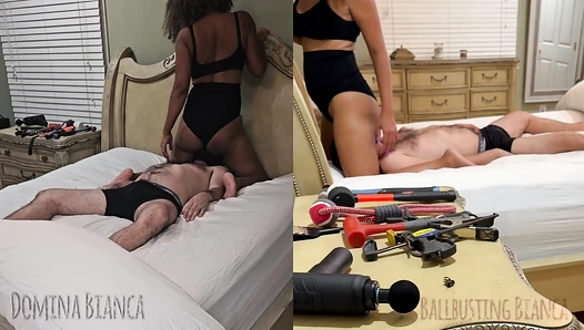 Ballbusting Tools Galore denied orgasm