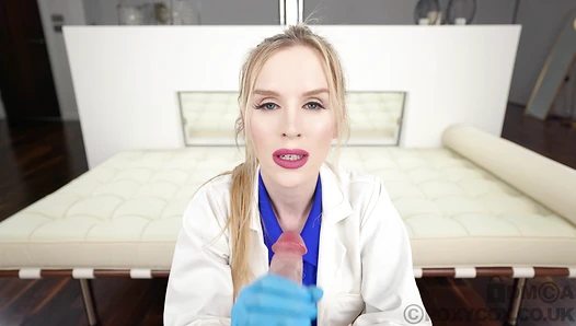 Doctor Treats Patient With Latex Handjob