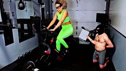 Peleton Domination: Sweaty Workout, Worship and Ballbusting with Domina Bianca