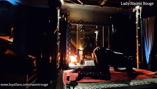Rubber Slave in the dungeon part 3: Venus2000 milking