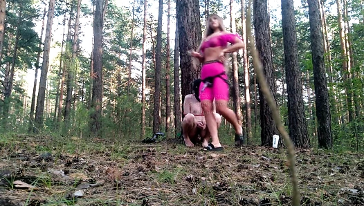 Domina Evgenia - I Continue To Humiliate My Slave In The Woods