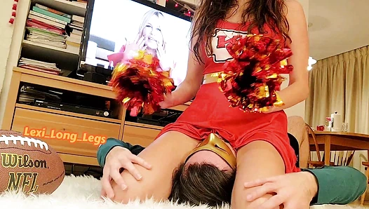 Cheerleader Facesitting On Super Bowl Sunday