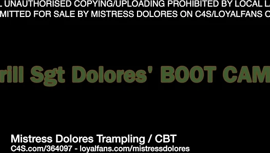 Sgt. Dolores’ BOOT CAMP - Hard Trampling Bootjob in Platform Dr. Martens **VALUE PACK** Disobedient Recruit’s Cock and Balls Precision Eradicated and made to cum