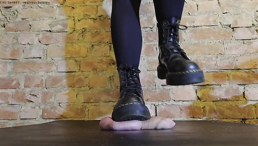 Sgt. Dolores’ BOOT CAMP - Hard Trampling Bootjob in Platform Dr. Martens **VALUE PACK** Disobedient Recruit’s Cock and Balls Precision Eradicated and made to cum