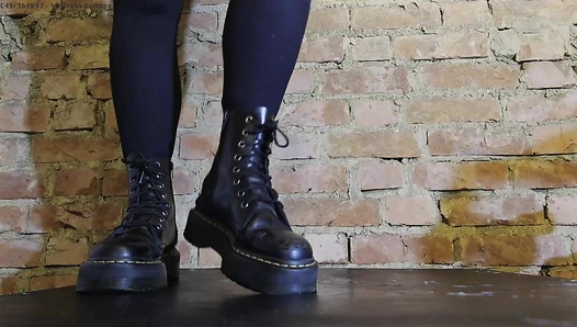 Sgt. Dolores’ BOOT CAMP - Hard Trampling Bootjob in Platform Dr. Martens **VALUE PACK** Disobedient Recruit’s Cock and Balls Precision Eradicated and made to cum