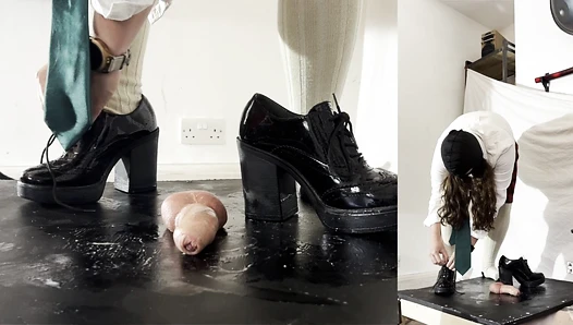 Demented Schoolgirl Crushing + Stomping Shoejob in my and Chunky Patent Brogues **VALUE PACK - ALL VERSIONS**