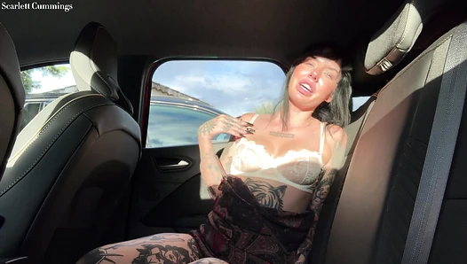 Car Confessions Secret Affairs part 3 Scarlett Cummings jerks you off in the car