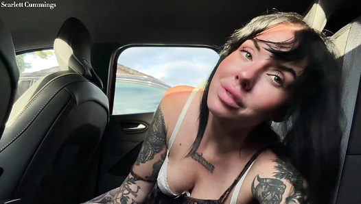 Car Confessions Secret Affairs part 3 Scarlett Cummings jerks you off in the car