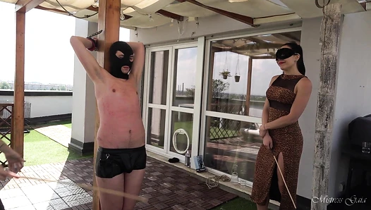 Bi Slave Hard Whipping Hard Caning by Femdom Maledom Full Version