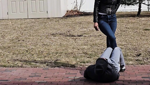 BallbustingBianca Humiliating Outdoor Fan Meet