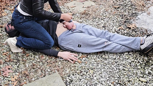 BallbustingBianca Humiliating Outdoor Fan Meet