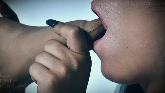 Julie Eats Her Napping Step-Sister (With Nylon Feet Licking, Face Licking and Same-Size Vore)