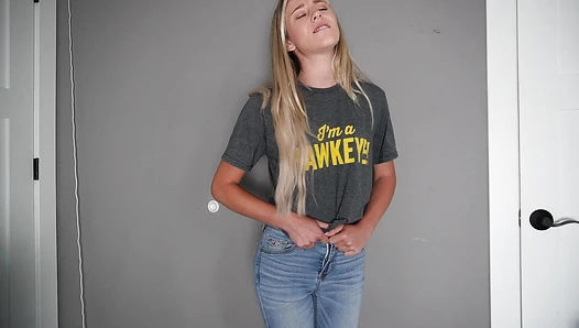 I Got Locked Out During a Hold -- Caught After Wetting My Skinny Jeans!