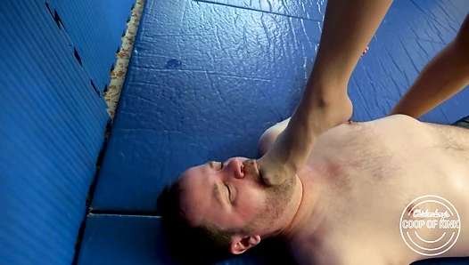 CB031 Amy Douxxx destroys Chicken - Mixed Wrestling and Domination